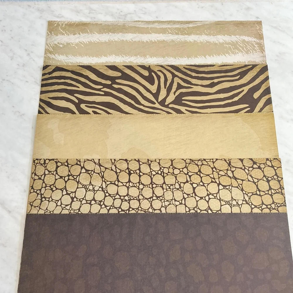 Tan Brown Animal Print 12x12 Scrapbook Paper 15 Sheets